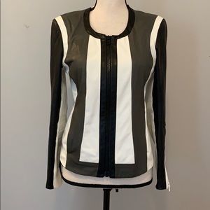 Helmet Lang Lambskin Colorblock Jacket